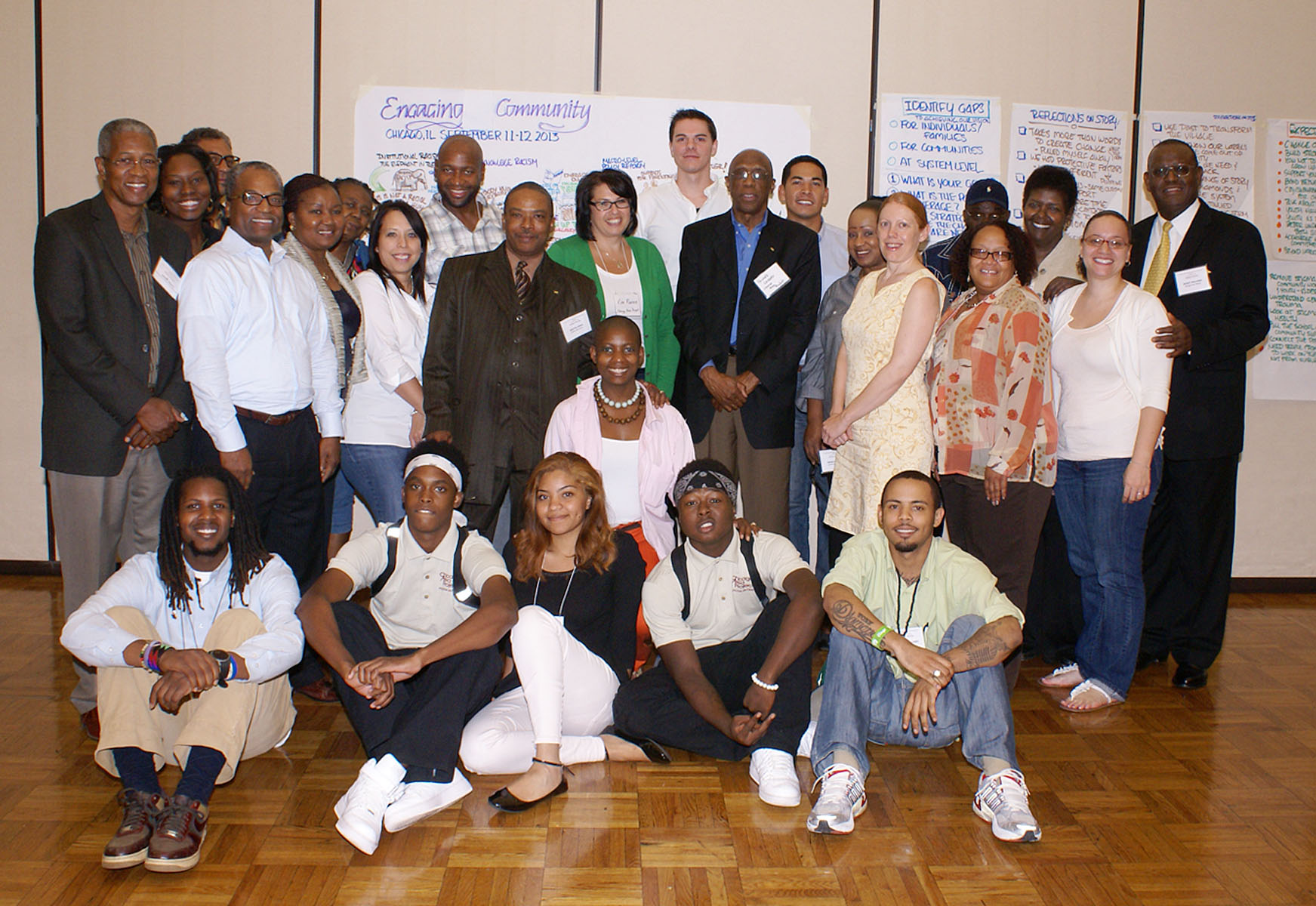 CAP participants gathered after an Engaging Community workshop