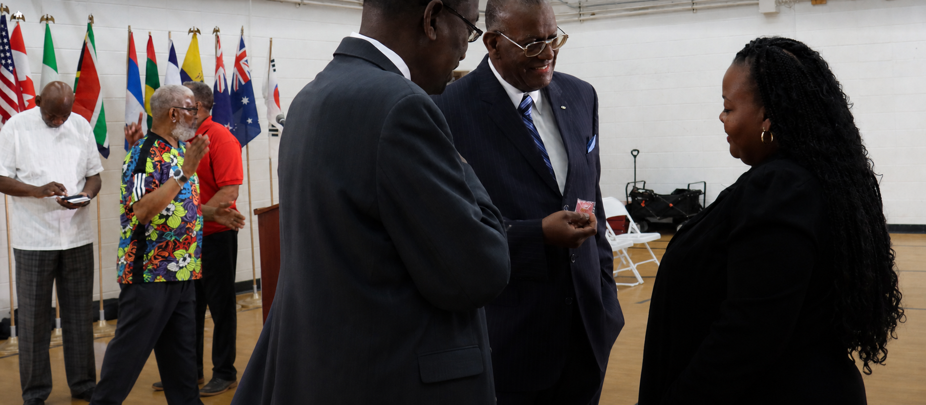 CAP leaders in conversation at a community gathering