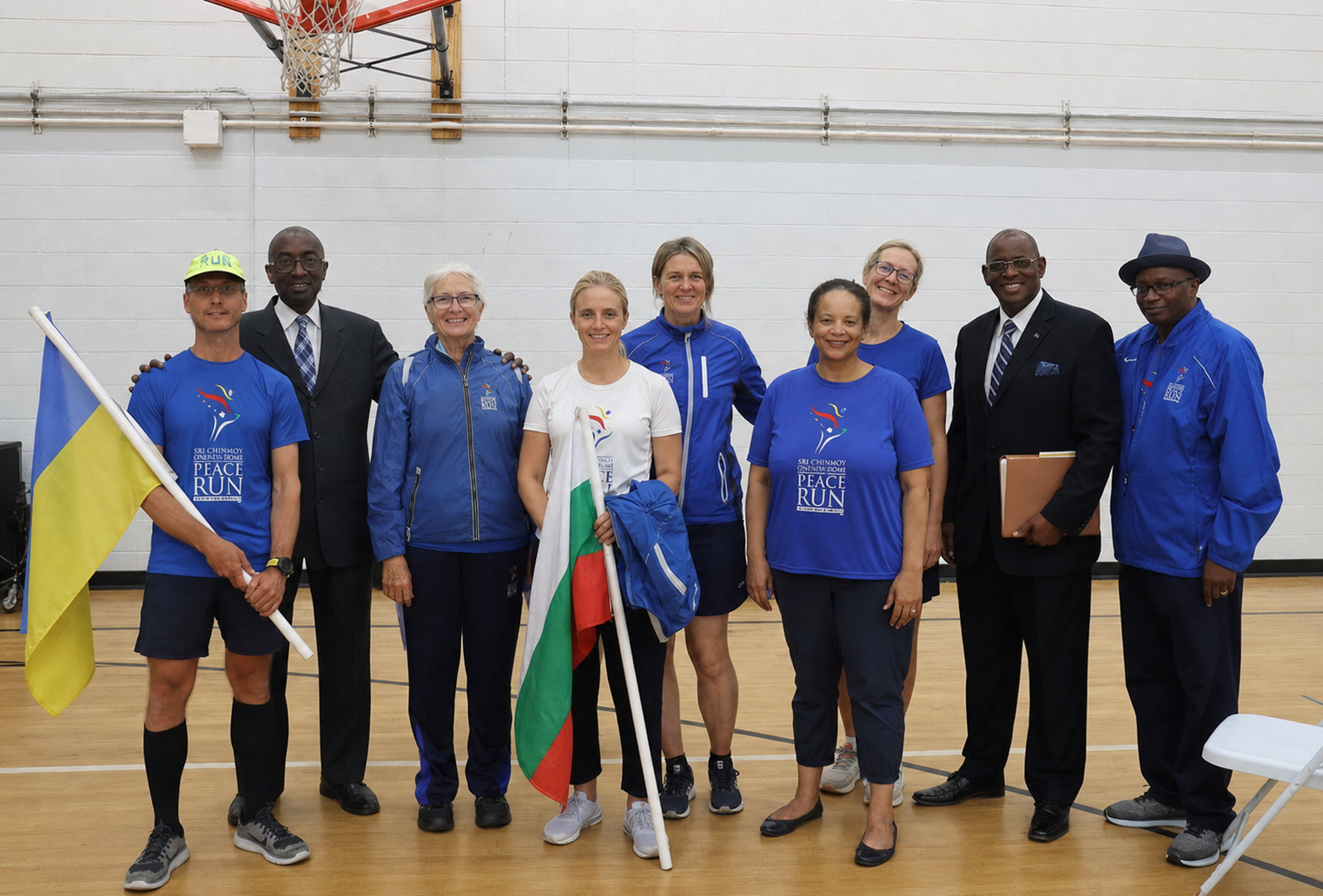 Community leaders gathered during a neighborhood event