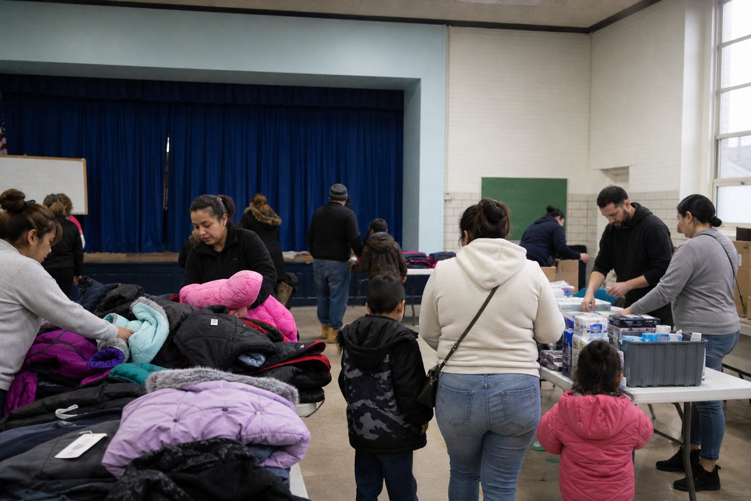 West Town families receiving coats and practical community resources