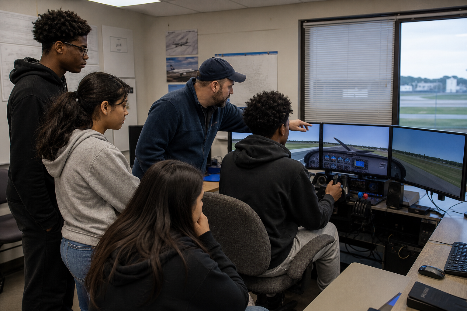 Waukegan youth exploring aviation and flight-simulation skills